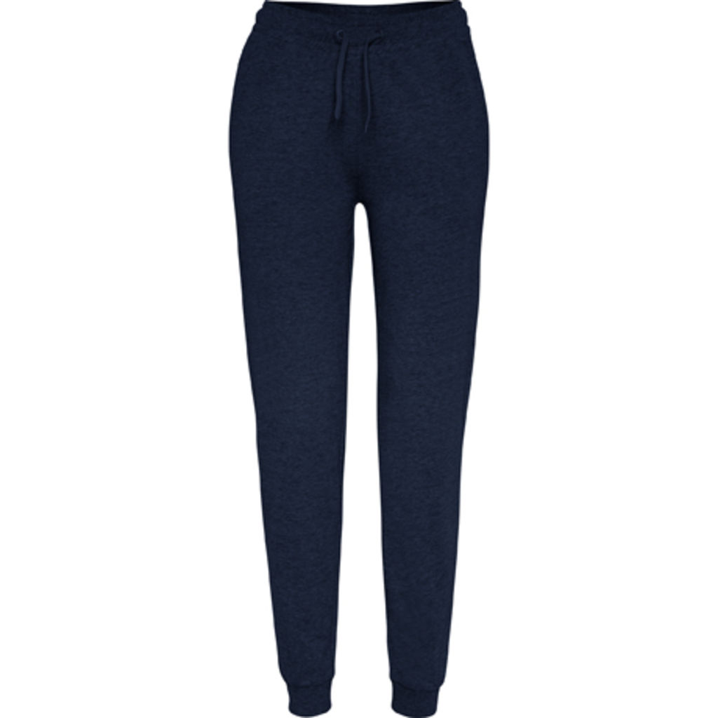 ADELPHO WOMAN Длинные спортивные брюки с широким поясом, цвет темно-синий  размер XL