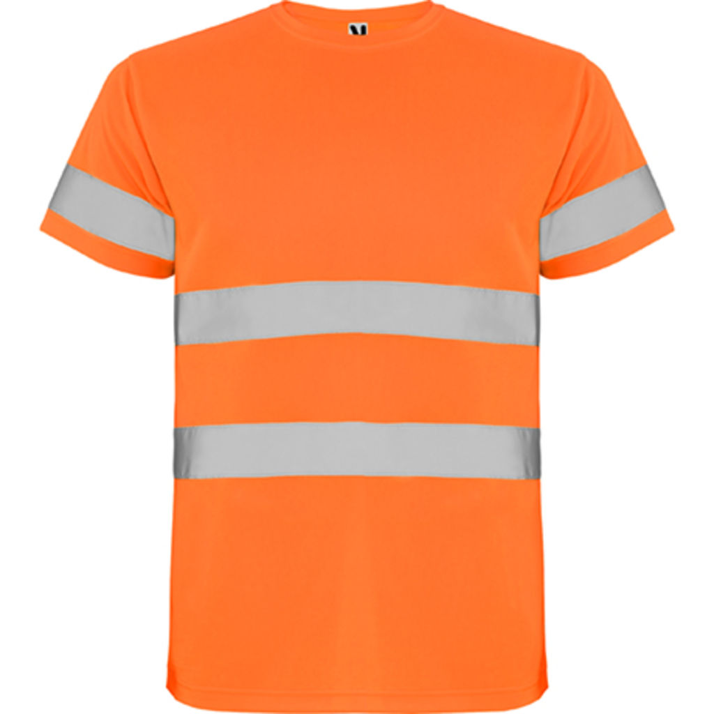 DELTA Спортивная футболка с коротким рукавом высокой видимости, цвет ярко-оранжевый  размер M