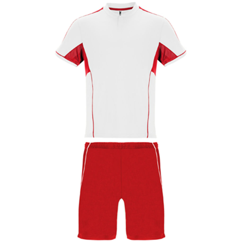 BOCA Спортивный комплект комбинированный из трех тканей:, цвет белый, красный  размер M