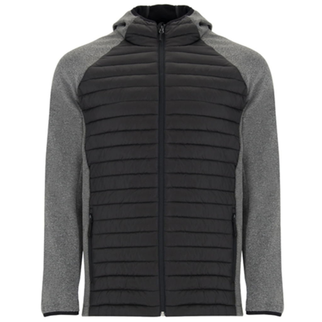 MINSK Куртка мужская комбинированная из двух тканей:, цвет heather black, black  размер M