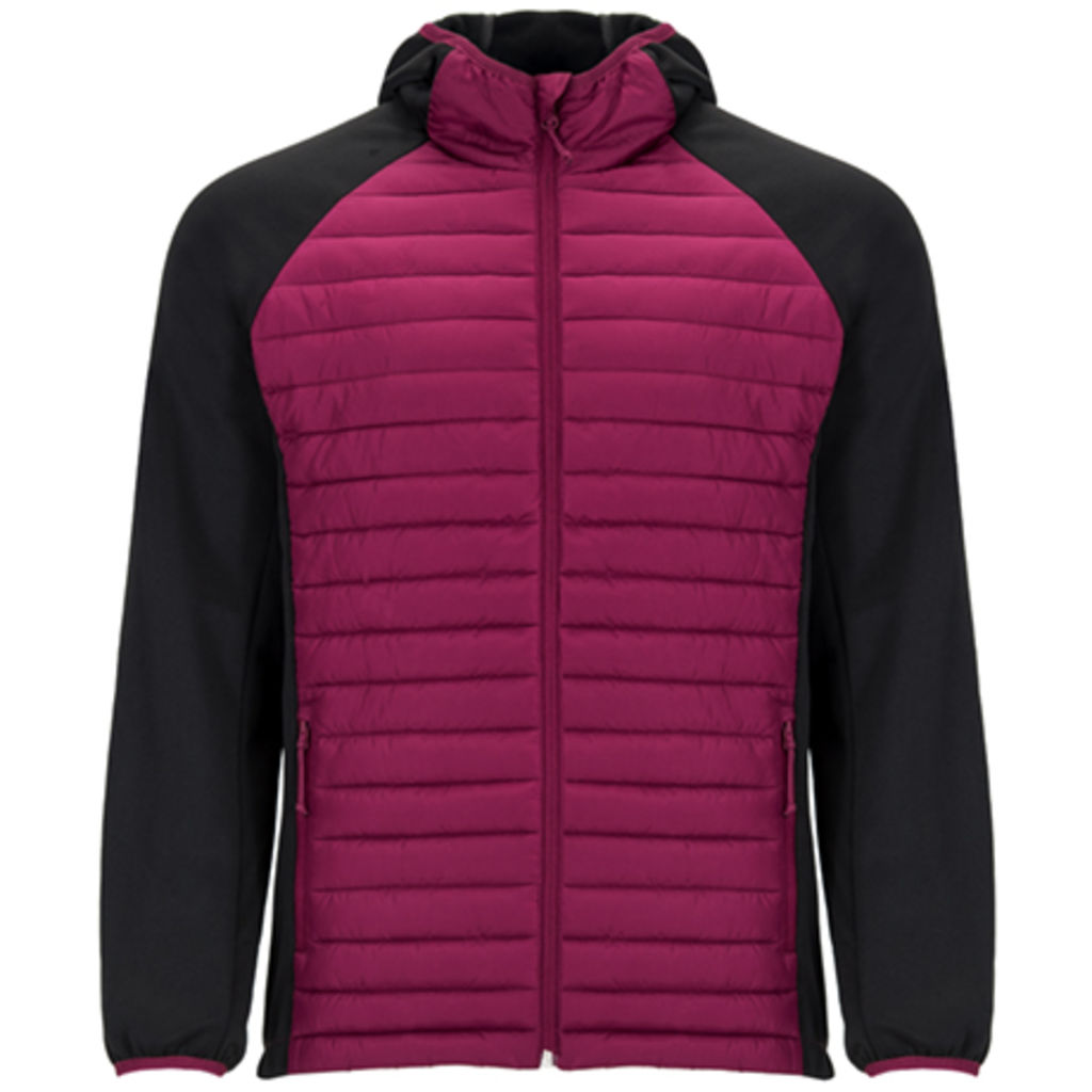 MINSK Куртка мужская комбинированная из двух тканей:, цвет burgundy, negro  размер 2XL