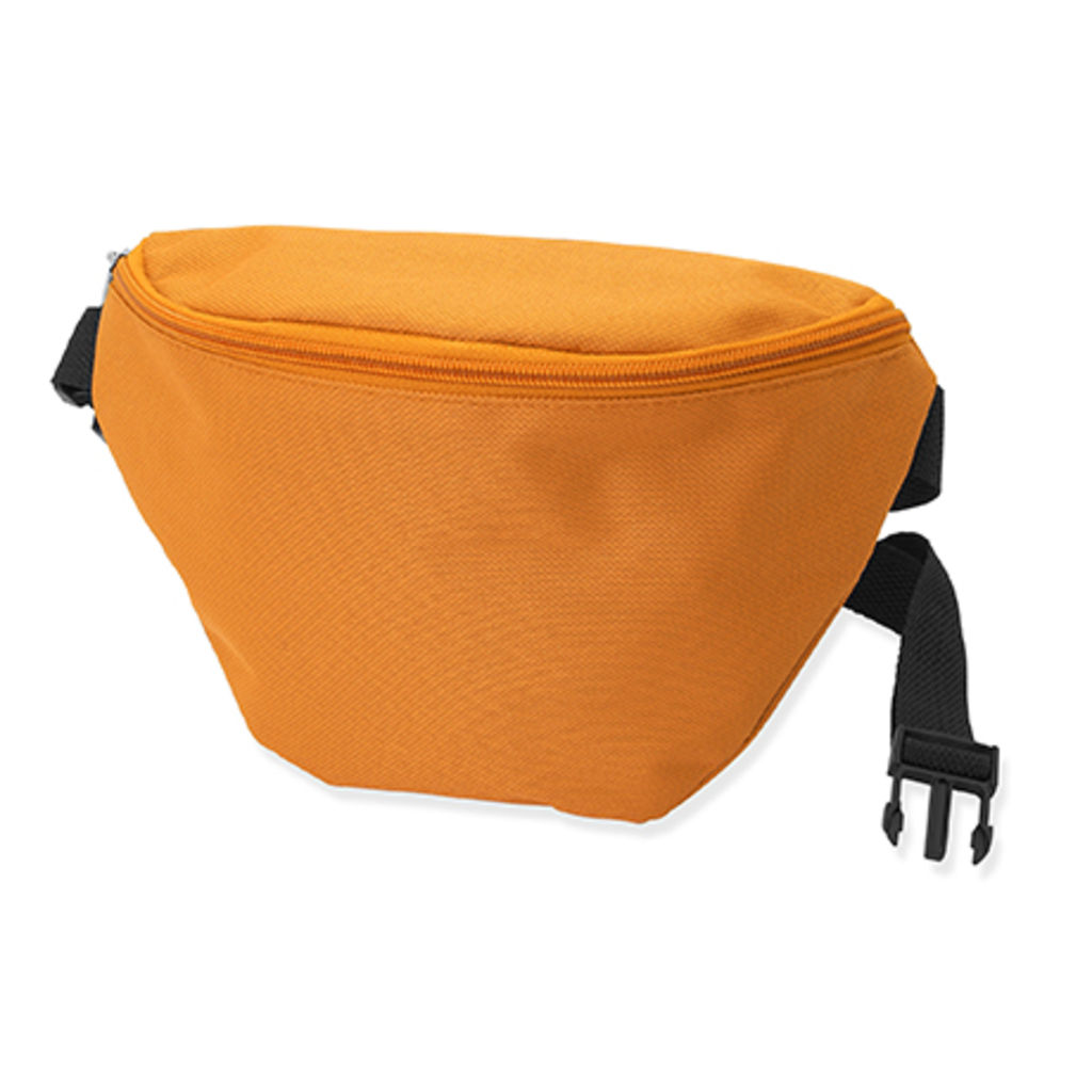Сумка на ремне с передним и задним карманами, цвет апельсиновый