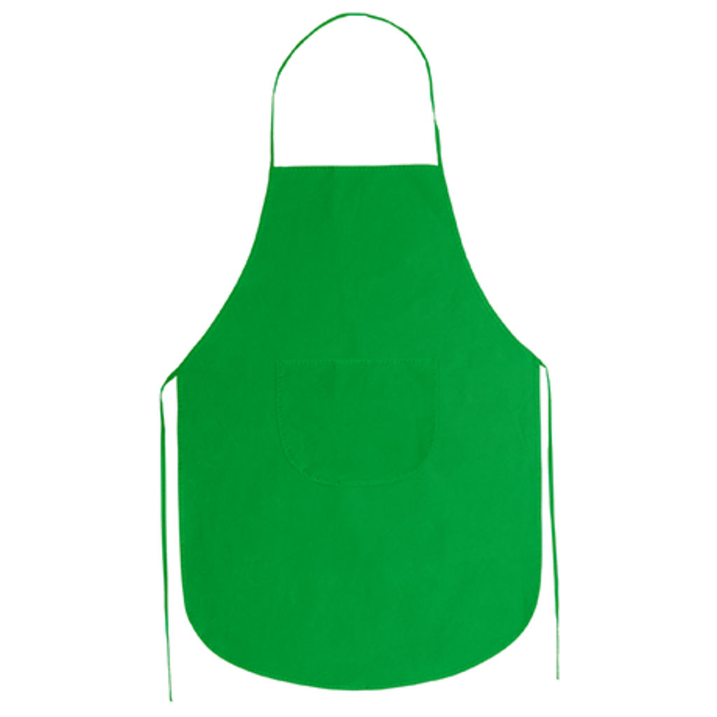 Цветной нетканый фартук с передним карманом, цвет зеленый папоротник