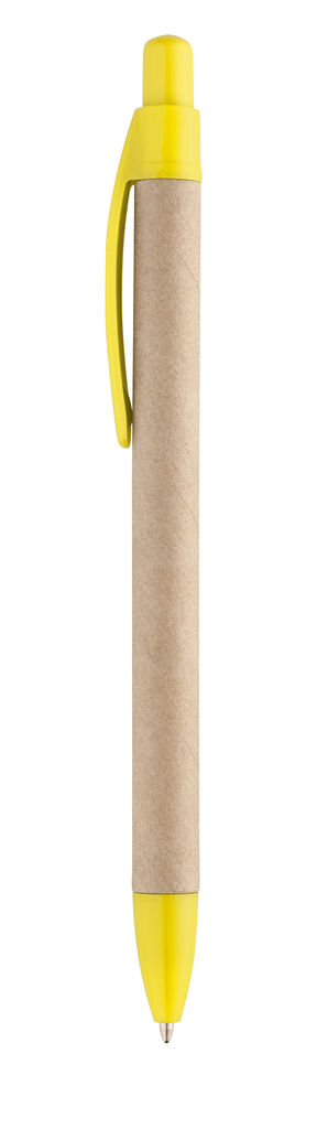 REMI. Кулькова ручка з крафт паперу, колір жовтий