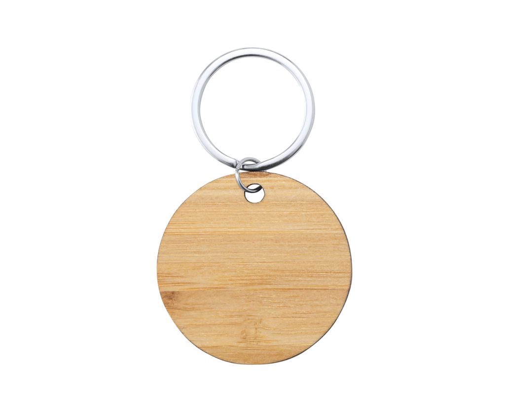 Бамбуковий брелок для ключів, круглий Sonek, колір натуральний