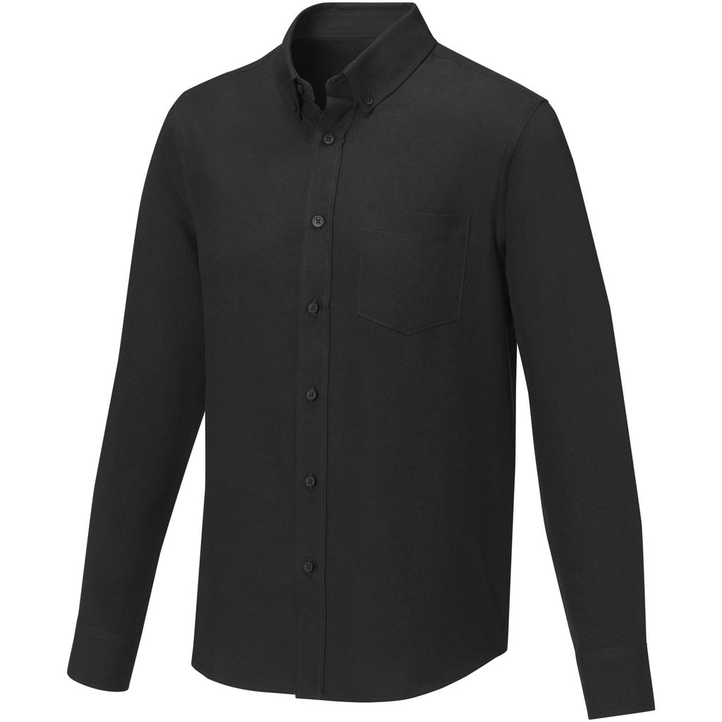 Рубашка мужская с длинными рукавами Pollux, цвет сплошной черный  размер L