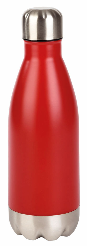 Термобутылка PARKY, цвет красный, серебряный