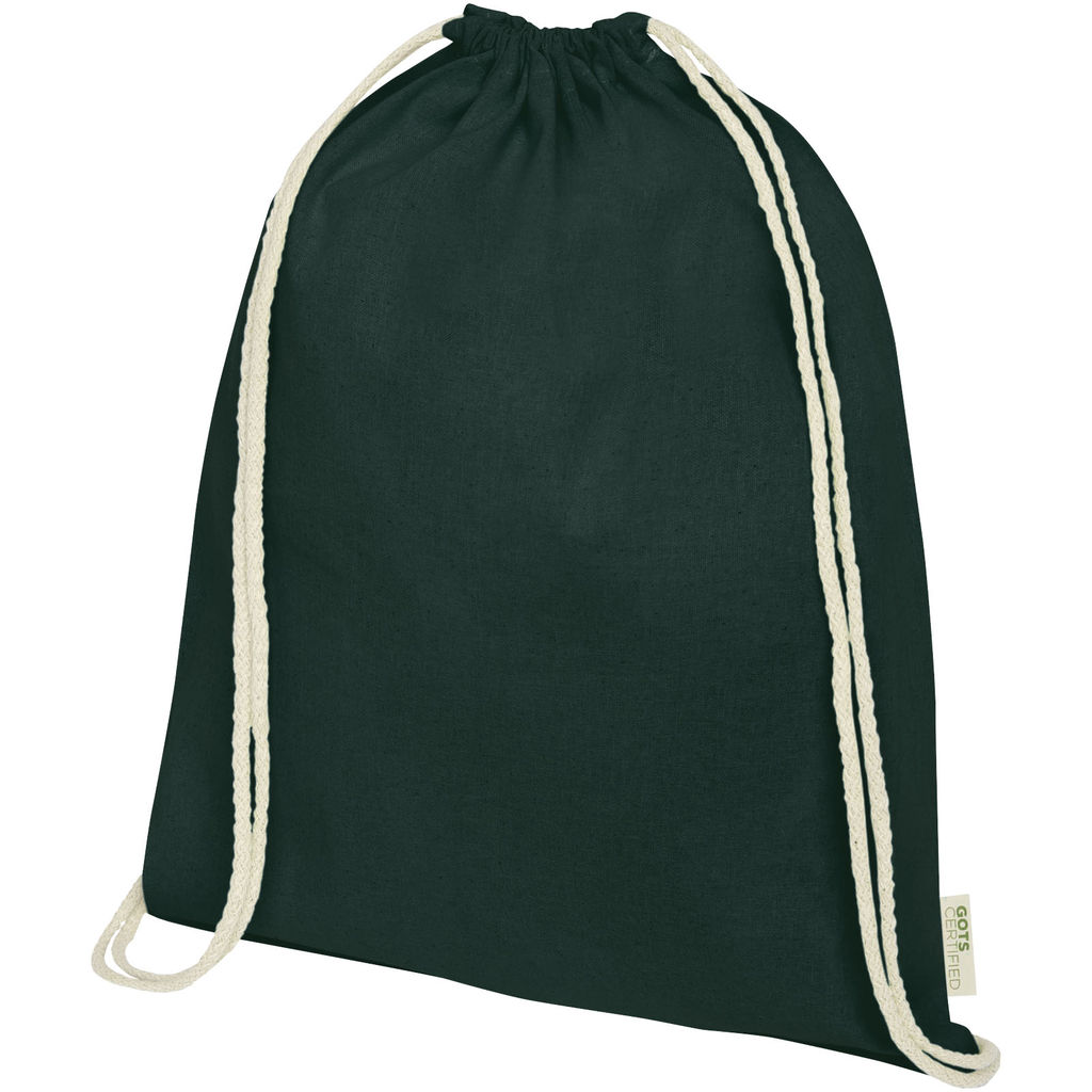 Orissa, рюкзак со шнурком из органического хлопка плотностью 140 г/м², соответствующего требованиям стандарта, цвет темно-зеленый