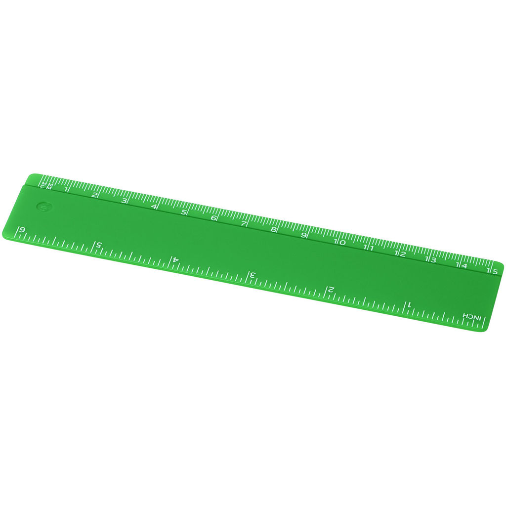 Лінійка Refari із переробленого пластику довжиною 15 см, колір зелений
