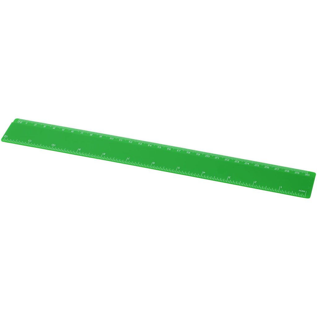 Лінійка Refari із переробленого пластику довжиною 30 см, колір зелений