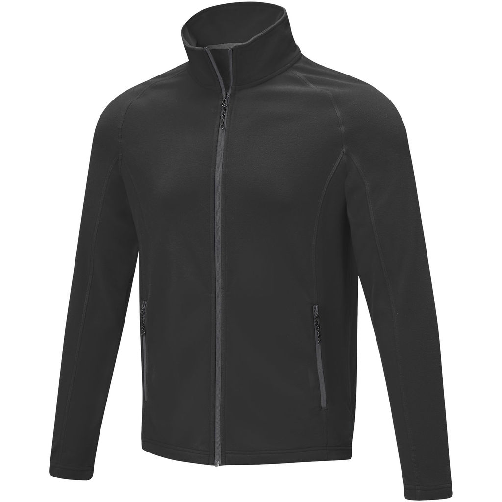 Мужская флисовая куртка Zelus, цвет сплошной черный  размер L
