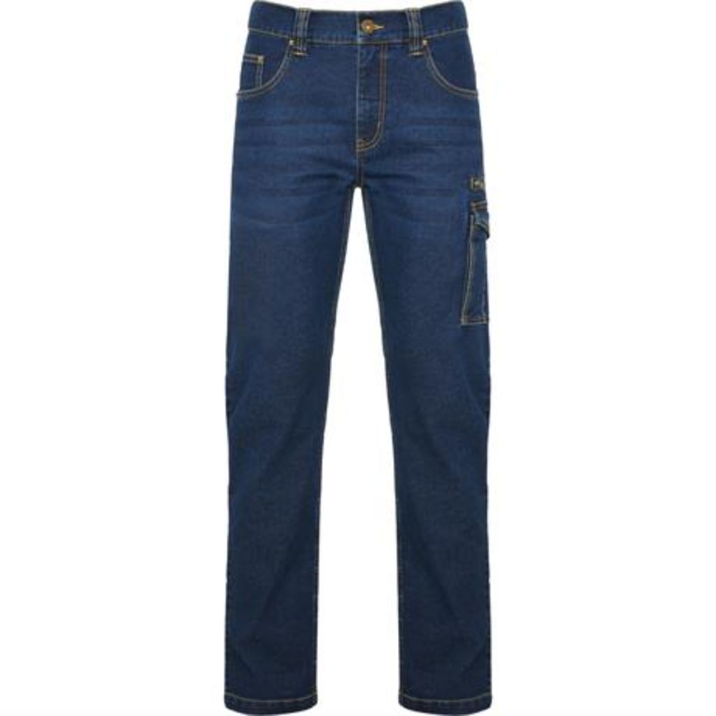 Джинсовые брюки с несколькими карманами, цвет джинс  размер 42