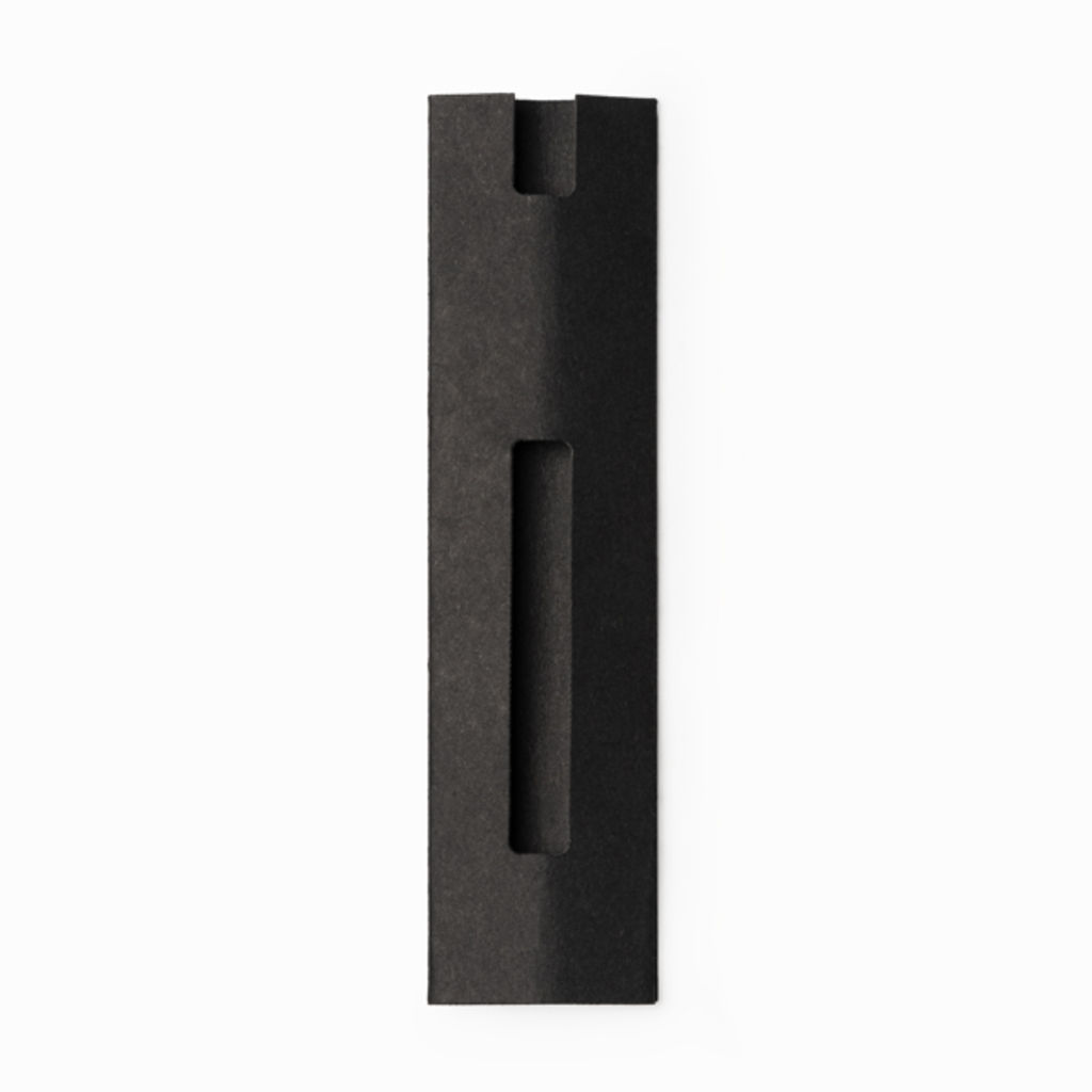 Картонний конверт з віконцем для ручок, колір чорний