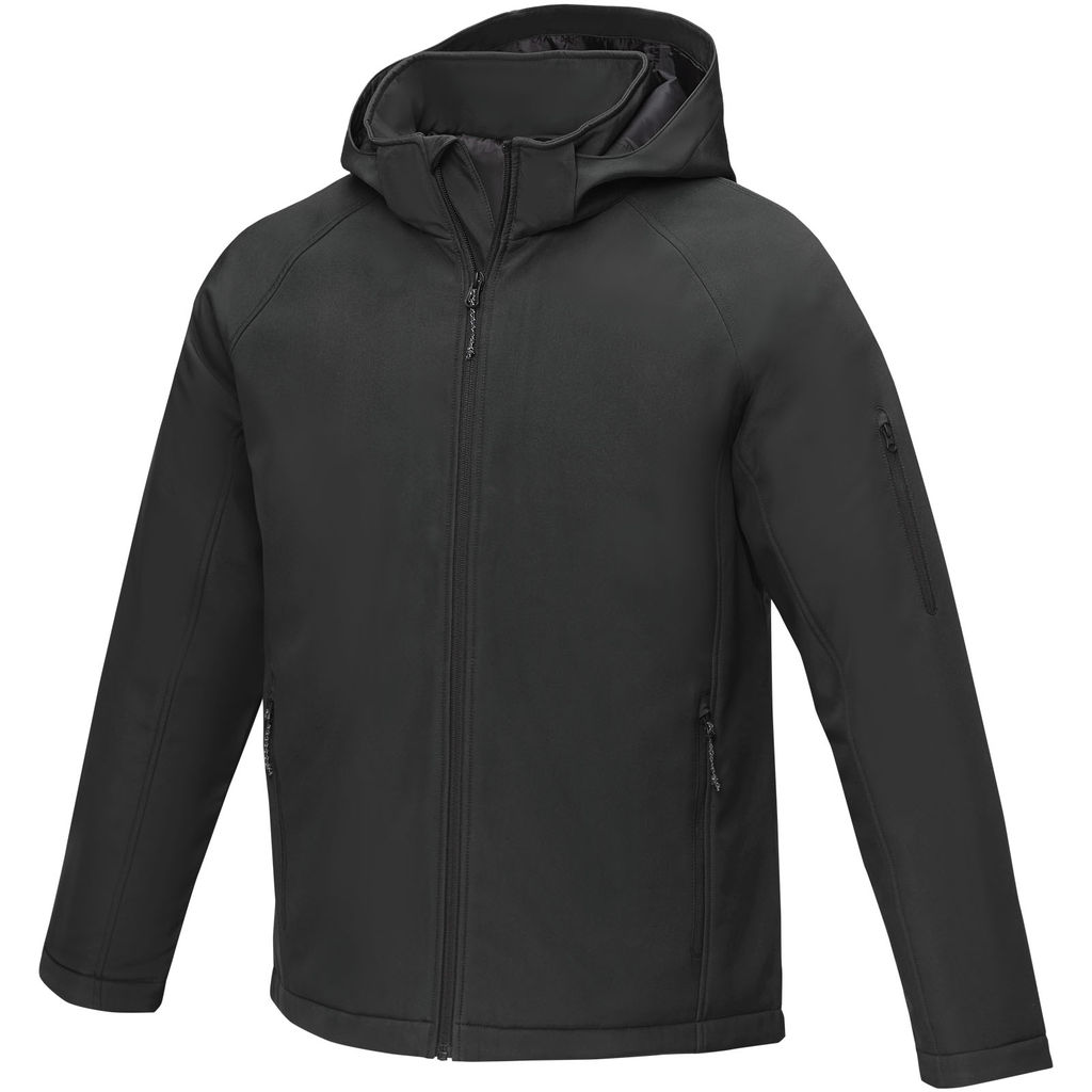 Notus мужская утепленная куртка из софтшелла, цвет сплошной черный  размер S