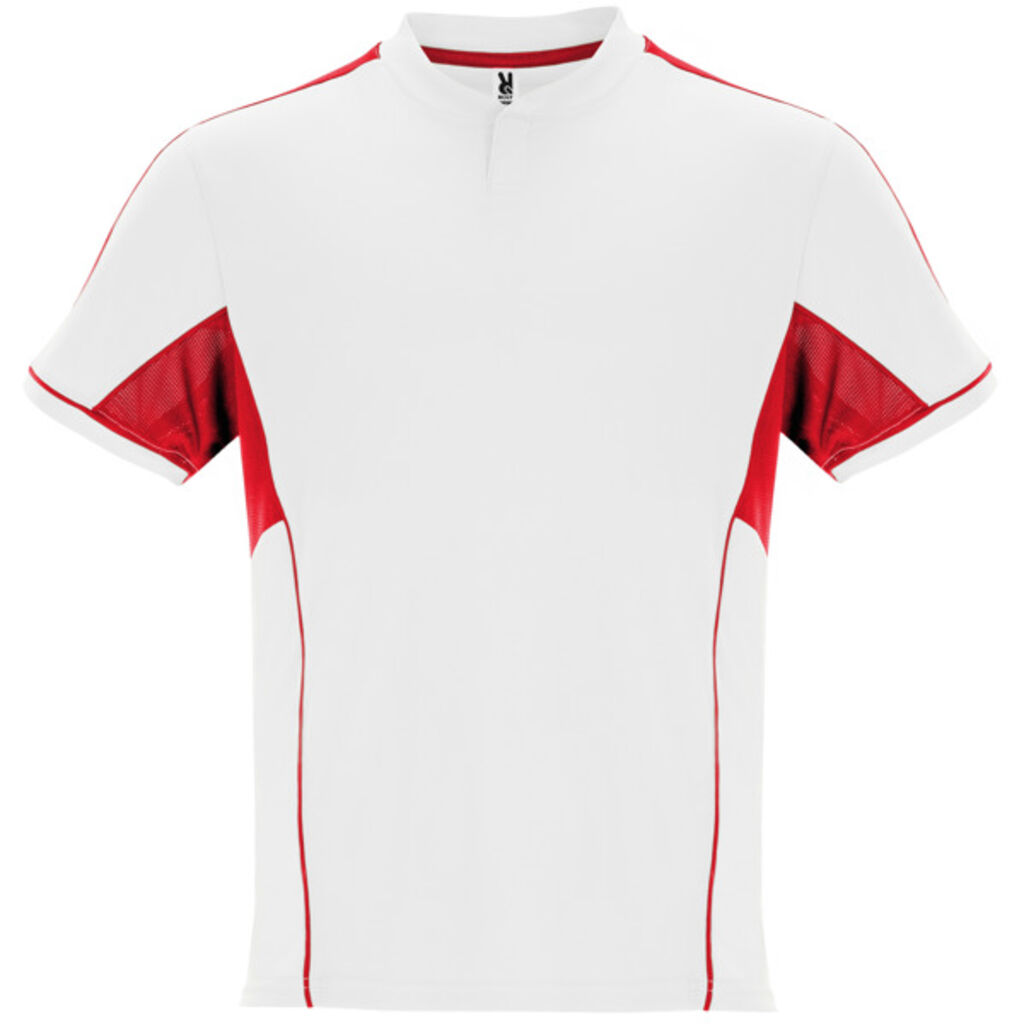 Спортивный костюм унисекс с сочетанием трех тканей, цвет белый, красный