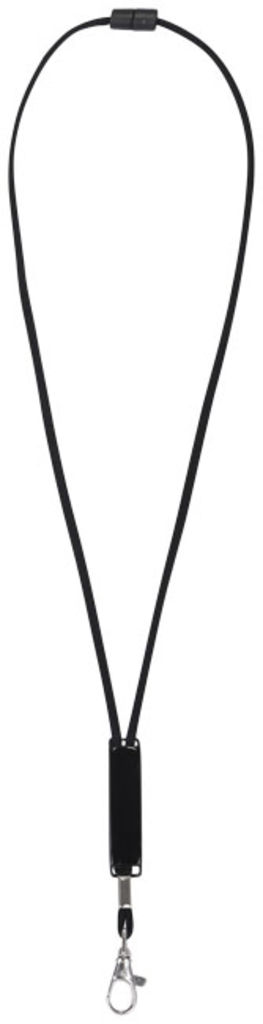 Шнурок Landa с регулируемой вставкой, цвет сплошной черный