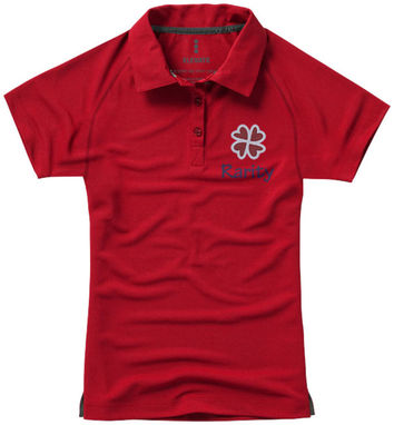 Женская рубашка поло с короткими рукавами Ottawa, цвет красный  размер XS - 39083250- Фото №2