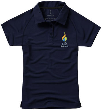 Женская рубашка поло с короткими рукавами Ottawa, цвет темно-синий  размер XS - 39083490- Фото №2