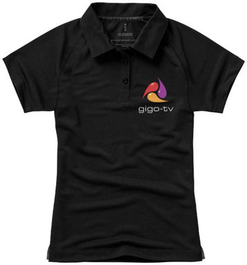 Женская рубашка поло с короткими рукавами Ottawa, цвет сплошной черный  размер XS - 39083990- Фото №2