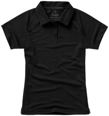 Женская рубашка поло с короткими рукавами Ottawa, цвет сплошной черный  размер XS - 39083990- Фото №3