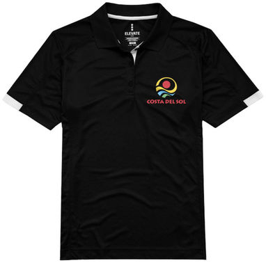 Женская рубашка поло с короткими рукавами Kiso, цвет сплошной черный  размер XS - 39085990- Фото №2