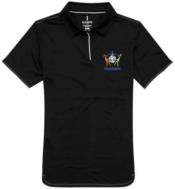 Женская рубашка поло с короткими рукавами Prescott, цвет сплошной черный  размер XL - 39087994- Фото №2