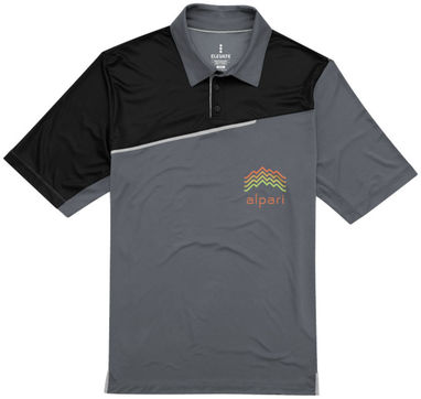 Рубашка поло с короткими рукавами Prater, цвет стальной серый, сплошной черный  размер XS - 39088920- Фото №2