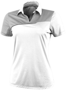 Женская рубашка поло с короткими рукавами Prater, цвет белый, светло-серый  размер S - 39089011- Фото №1