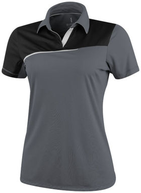 Жіноча сорочка поло з короткими рукавами Prater, колір сталевий сірий, суцільний чорний  розмір XS - 39089920- Фото №1
