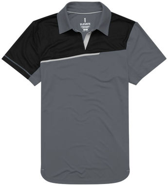 Женская рубашка поло с короткими рукавами Prater, цвет стальной серый, сплошной черный  размер XS - 39089920- Фото №3