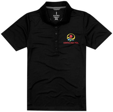 Женская рубашка поло с короткими рукавами Dade, цвет сплошной черный - 39093990- Фото №2