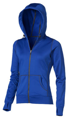 Жіночий светр Moresby з капюшоном і застібкою-блискавкою на всю довжину, колір синій - 39215440- Фото №1