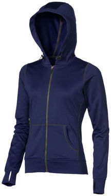 Жіночий светр Moresby з капюшоном і застібкою-блискавкою на всю довжину, колір темно-синій - 39215493- Фото №6
