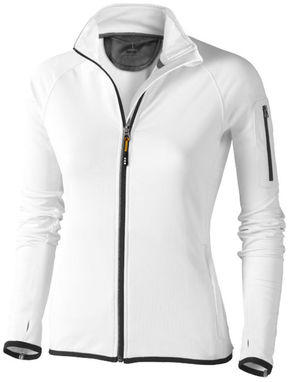 Женская флисовая куртка Mani с застежкой-молнией на всю длину, цвет белый  размер XS - 39481010- Фото №1