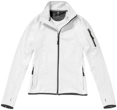 Женская флисовая куртка Mani с застежкой-молнией на всю длину, цвет белый  размер XS - 39481010- Фото №3