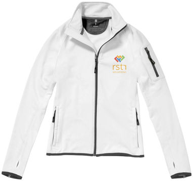 Женская флисовая куртка Mani с застежкой-молнией на всю длину, цвет белый  размер S - 39481011- Фото №2