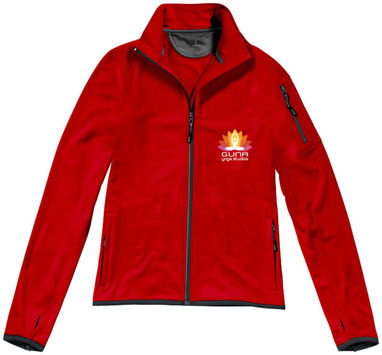 Женская флисовая куртка Mani с застежкой-молнией на всю длину, цвет красный  размер XS - 39481250- Фото №4