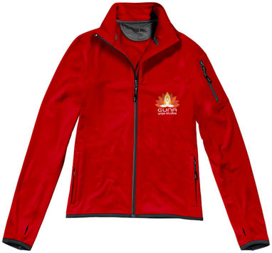 Женская флисовая куртка Mani с застежкой-молнией на всю длину, цвет красный  размер S - 39481251- Фото №2