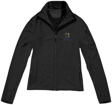 Женская флисовая куртка Mani с застежкой-молнией на всю длину, цвет сплошной черный  размер XS - 39481990- Фото №2