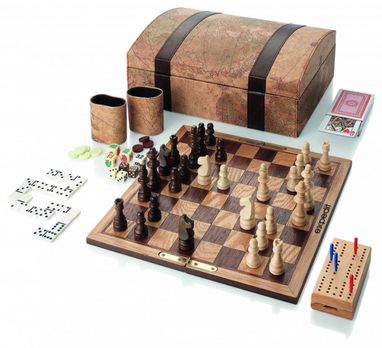 Набор из 7-ми игр в деревянной коробке - 19544204- Фото №1