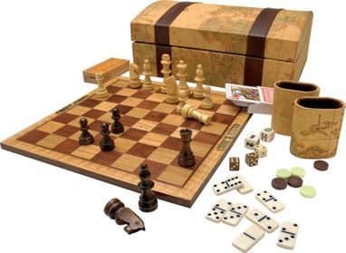 Набор из 7-ми игр в деревянной коробке - 19544204- Фото №4