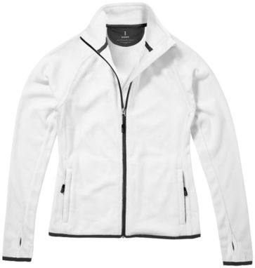 Жіноча мікрофлісова куртка Brossard з блискавкою на всю довжину, колір білий  розмір XS - 39483010- Фото №4