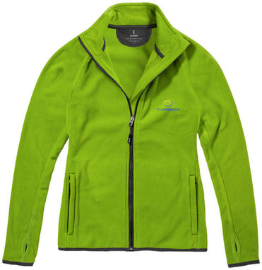 Женская микрофлисовая куртка Brossard с молнией на всю длину, цвет зеленое яблоко  размер XS - 39483680- Фото №2