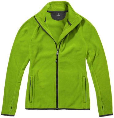 Женская микрофлисовая куртка Brossard с молнией на всю длину, цвет зеленое яблоко  размер XS - 39483680- Фото №4