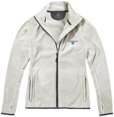 Женская микрофлисовая куртка Brossard с молнией на всю длину, цвет светло-серый  размер XS - 39483900- Фото №2