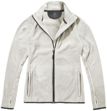 Женская микрофлисовая куртка Brossard с молнией на всю длину, цвет светло-серый  размер S - 39483901- Фото №4