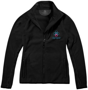 Жіноча мікрофлісова куртка Brossard з блискавкою на всю довжину, колір суцільний чорний  розмір S - 39483991- Фото №3