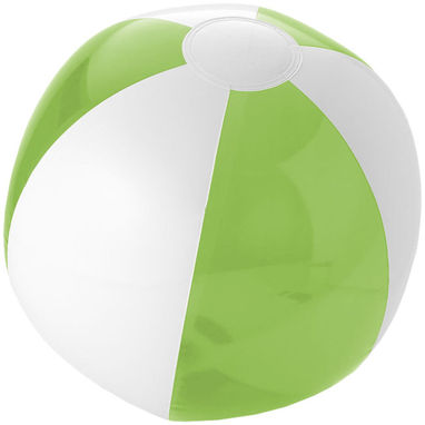 Непрозрачный/прозрачный пляжный мяч Bondi, цвет лайм, белый - 10039700- Фото №1