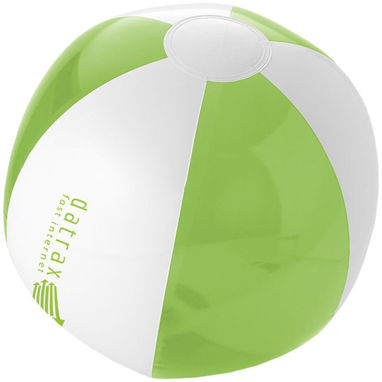 Непрозрачный/прозрачный пляжный мяч Bondi, цвет лайм, белый - 10039700- Фото №2