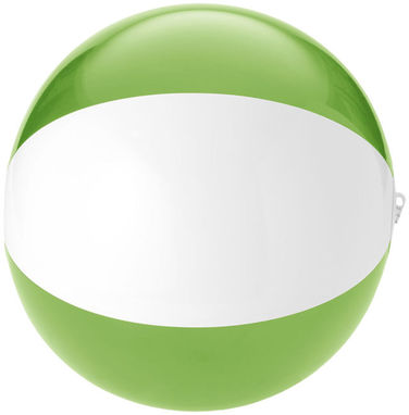 Непрозрачный/прозрачный пляжный мяч Bondi, цвет лайм, белый - 10039700- Фото №3